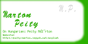 marton peity business card